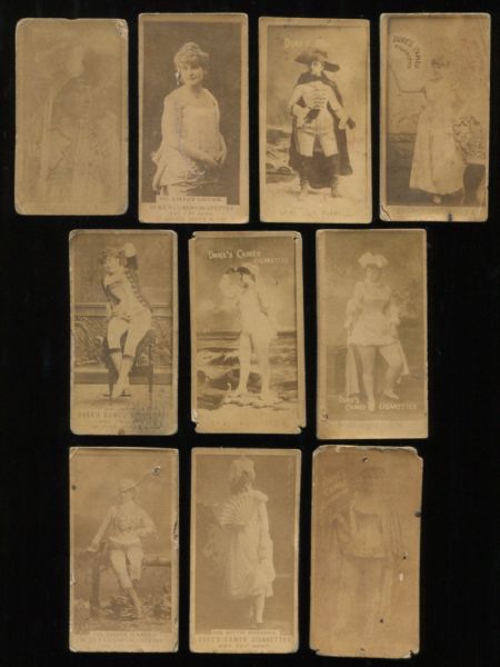 1880s N145 Duke's Cameo Cigarettes Actresses Lot of 10 Assorted