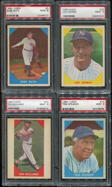 1960 Fleer Complete Set Graded PSA 8 & 9