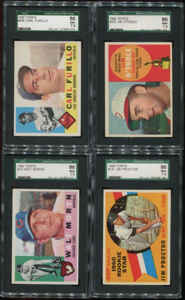 1960 Topps Lot of 18 Different SGC 86