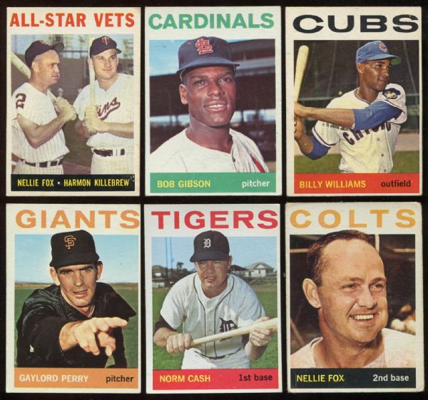 1964 Topps Partial Set Lot of 322 Different