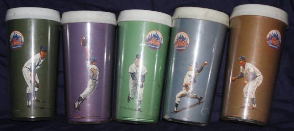 1966 New York Mets Volpe Cups Lot of 5