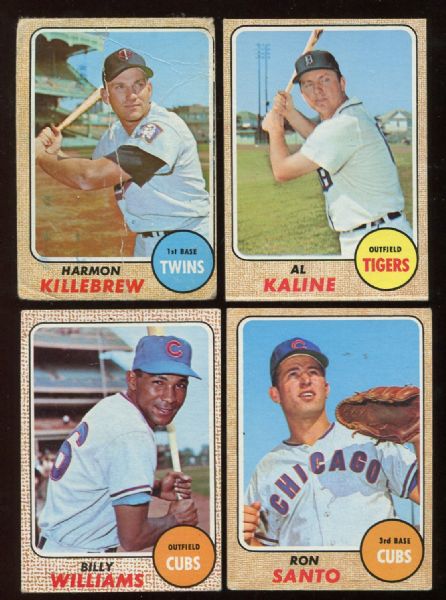 1968 Topps Partial Set Lot of 318 Different