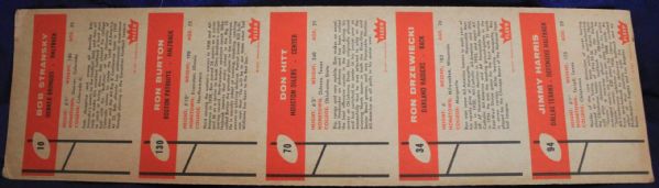 1960 Fleer Uncut Strip of 6