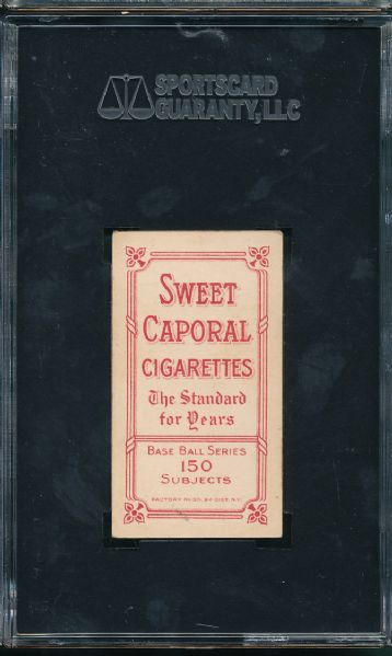 1909-1911 T206 Schulte Front View Sweet Caporal Cigarettes SGC 40