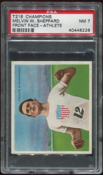 1910 T218 Hassan Cigarettes Melvin Sheppard Front View PSA 7