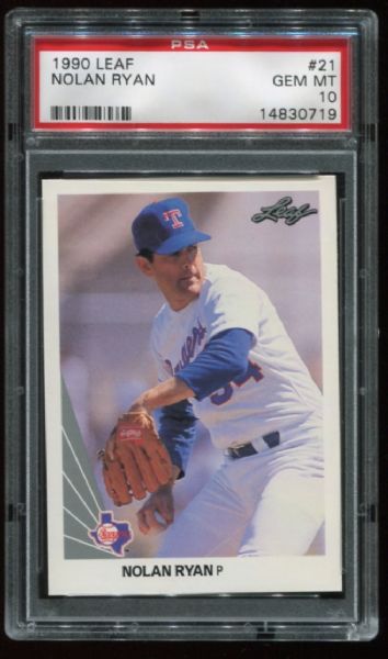 1990 Leaf #21 Nolan Ryan PSA 10