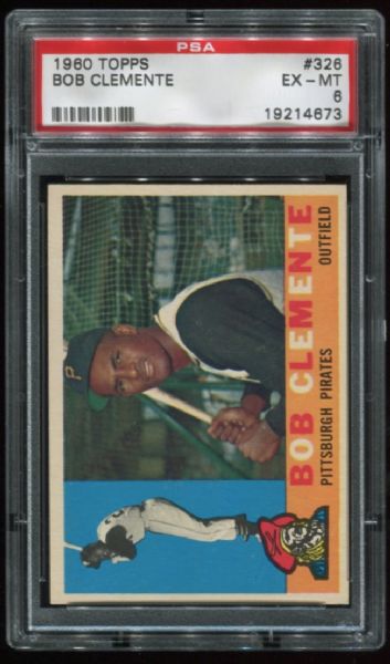 1960 Topps #326 Roberto Clemente PSA 6