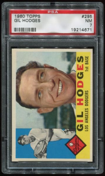 1960 Topps #295 Gil Hodges PSA 7