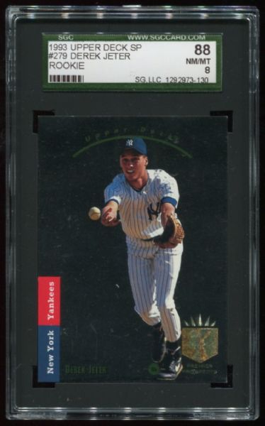 1993 Upper Deck SP #279 Derek Jeter Rookie SGC 88