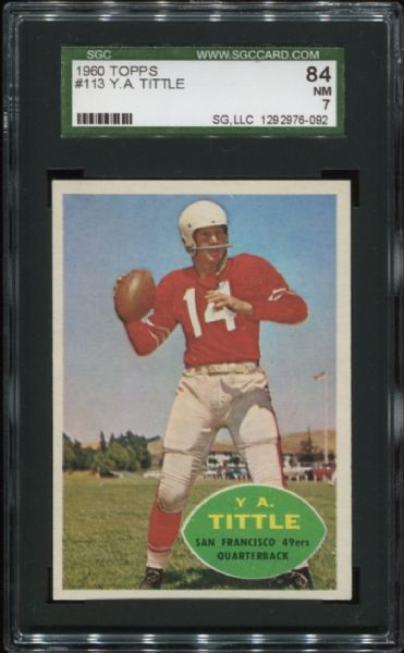 1960 Topps #113 Y.A. Tittle SGC 84