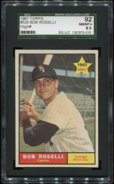 1961 Topps #529 Bob Roselli High Number SGC 92