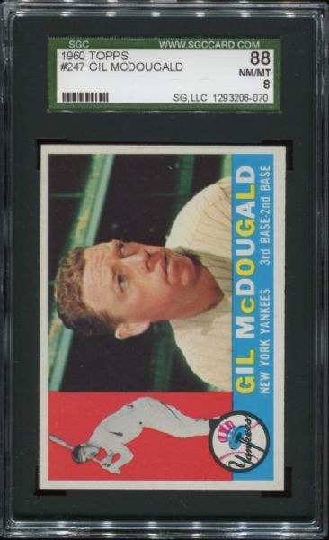 1960 Topps #247 Gil McDouglad SGC 88