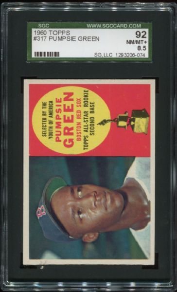 1960 Topps #317 Pumpsie Green SGC 92