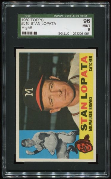 1960 Topps #515 Stan Lopata High Number SGC 96