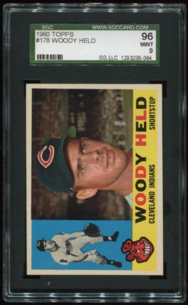 1960 Topps #178 Woody Held SGC 96