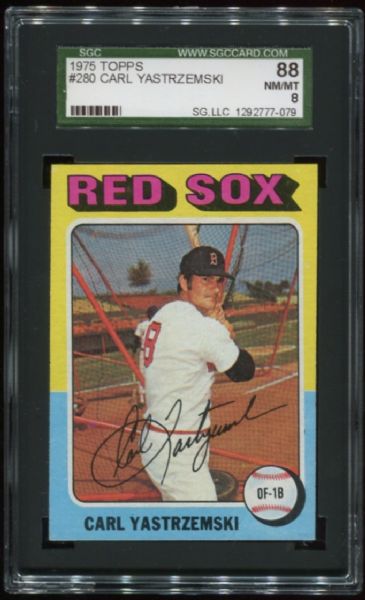 1975 Topps #280 Carl Yastrzemski SGC 88