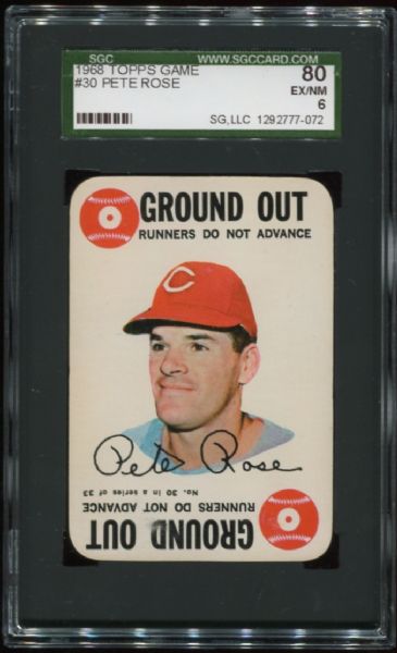 1968 Topps #30 Pete Rose SGC 80