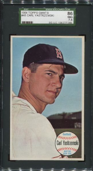 1964 Topps Giants #48 Carl Yastrzemski SGC 86