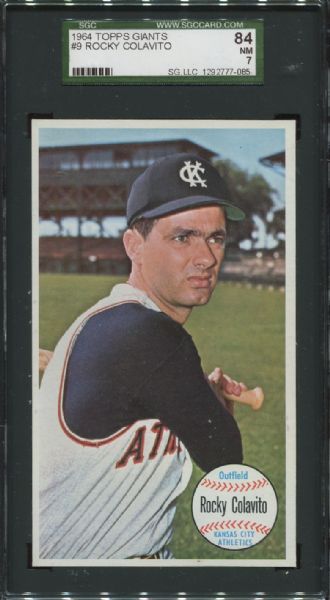 1964 Topps Giants #9 Rocky Colavito SGC 84