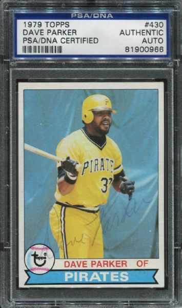 1979 Topps #430 Dave Parker Autographed PSA/DNA Authentic