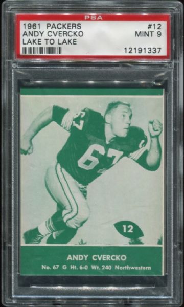 1961 Lake to Lake #12 Andy Cvercko PSA 9