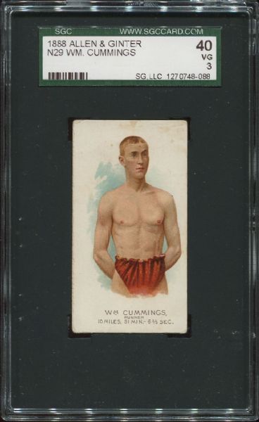 1888 N29 Allen & Ginter Wm. Cummings SGC 40