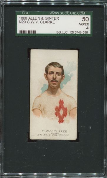 1888 N29 Allen & Ginter C.W.V. Clarke SGC 50