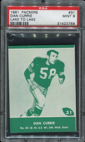 1961 Lake to Lake #31 Dan Currie PSA 9