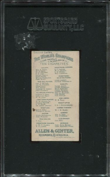 1888 N29 Allen & Ginter Wm. O'Connor SGC 30