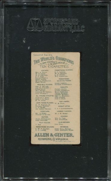 1888 N29 Allen & Ginter Wm. Cummings SGC 40