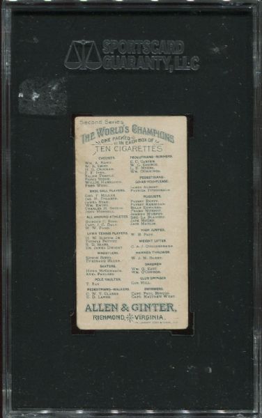 1888 N29 Allen & Ginter C.W.V. Clarke SGC 50