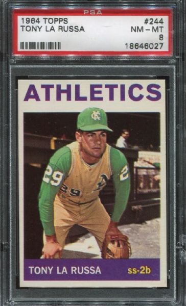 1964 Topps #244 Tony LaRussa Rookie PSA 8