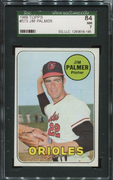 1969 Topps #573 Jim Palmer SGC 84