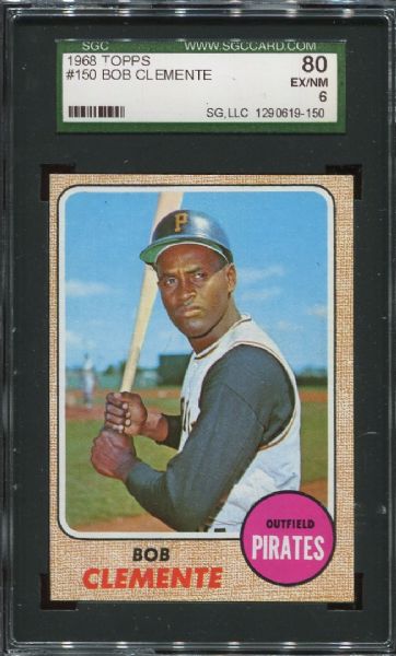 1968 Topps #150 Roberto Clemente SGC 80