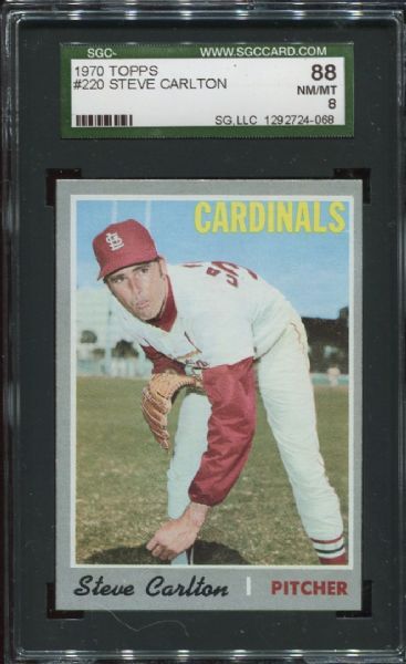 1970 Topps #220 Steve Carlton SGC 88