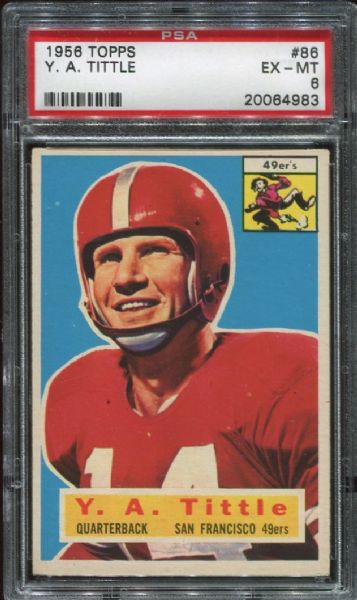 1956 Topps #86 Y.A. Tittle PSA 6