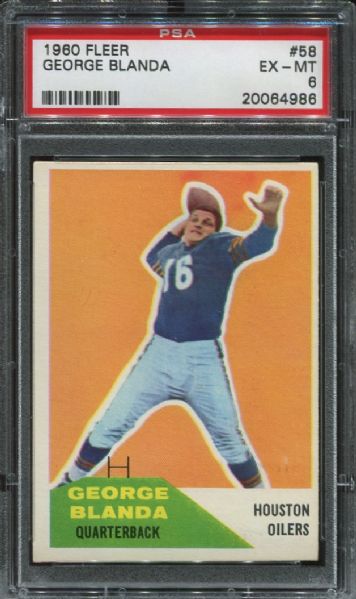 1960 Fleer #58 George Blanda PSA 6