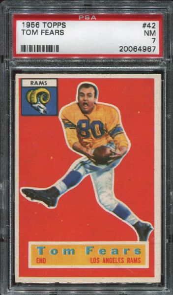 1956 Topps #42 Tom Fears PSA 7