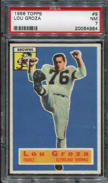 1956 Topps #9 Lou Groza PSA 7