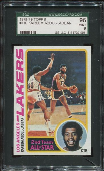 1978-79 Topps #110 Kareem Abdul-Jabbar SGC 96