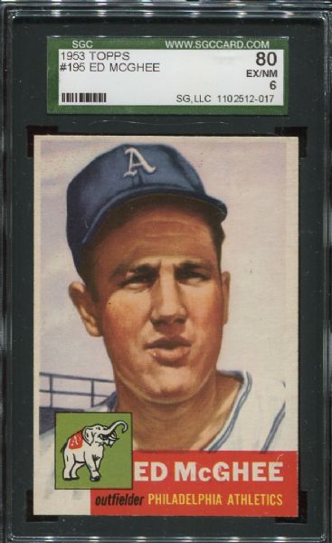 1953 Topps #195 Ed McGhee SGC 80