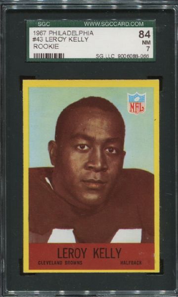 1967 Philadelphia #43 Leroy Kelly Rookie SGC 84