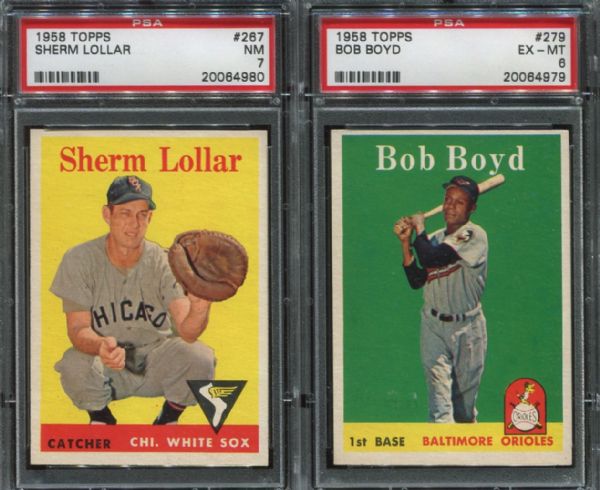 1958 Topps Lot of 2 Different PSA Graded