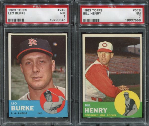 1963 Topps Lot of 2 Different PSA 7