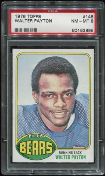 1976 Topps #148 Walter Payton Rookie PSA 8