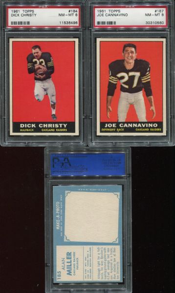 1961 Topps Lot of 5 Different PSA 8