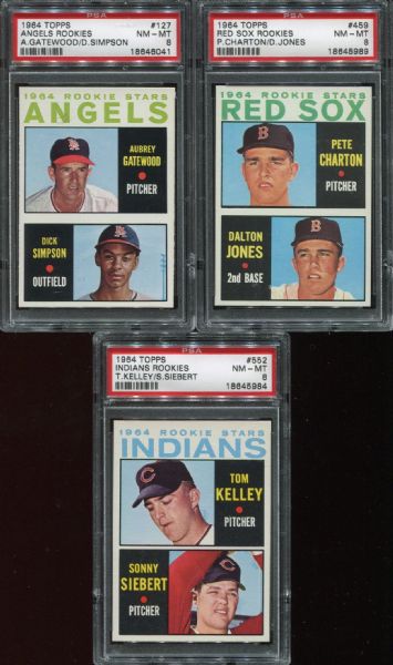 1964 Topps Rookie Stars Lot of 5 Different PSA 7 & 8