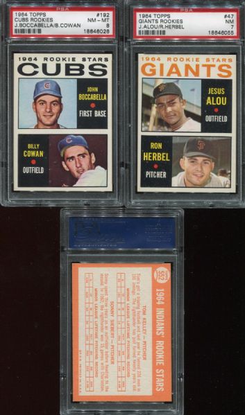 1964 Topps Rookie Stars Lot of 5 Different PSA 7 & 8