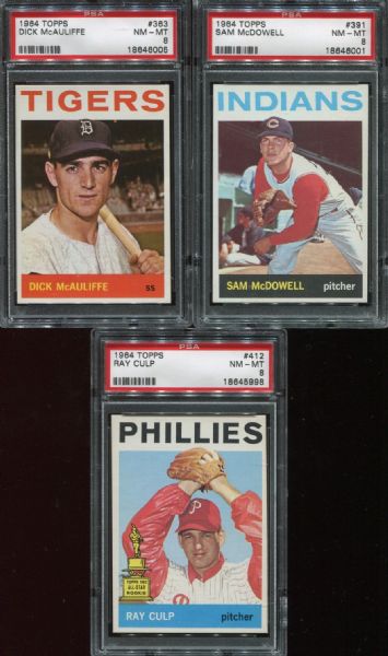 1964 Topps Lot of 10 Different PSA 8