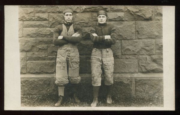 1908 Real Photo Postcard Gettysburg College Football Pair